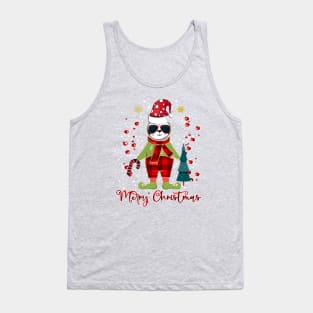 Christmas Sloth Gift/ Buffalo Plaid sloth/ Funny Slothing/ Christmas snow Tank Top